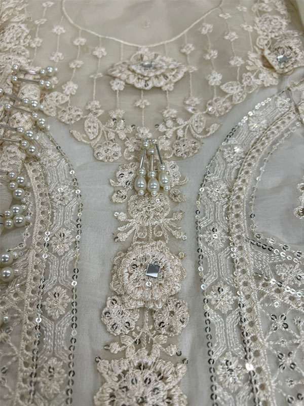 Heavy Chiffon Embroidered Dress With Embroidered Chiffon Dupatta (Unstitched) (CHI-1010)