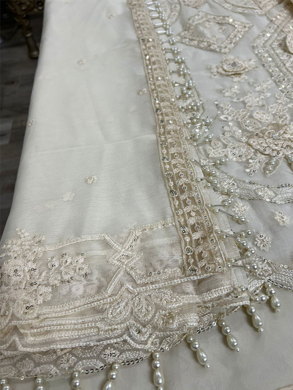 Heavy Chiffon Embroidered Dress With Embroidered Chiffon Dupatta (Unstitched) (CHI-1010)