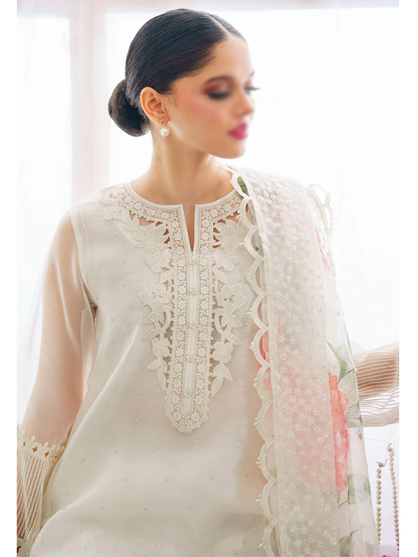 Organza Heavy Embroidered Dress With Orgaza Digital Printed Dupatta (Unstitched) (CHI-1012)