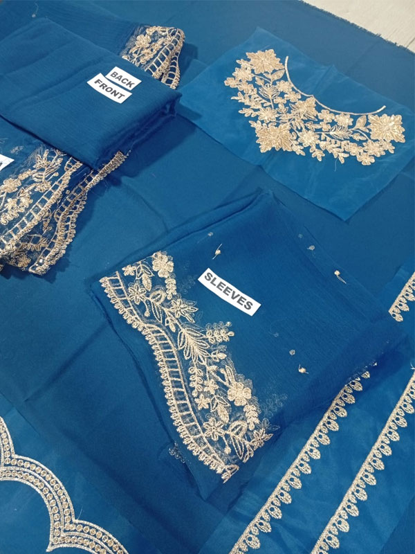 Heavy Chiffon Embroidered Dress With Embroidered Chiffon Dupatta (Unstitched) (CHI-1033)