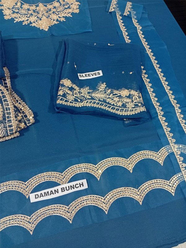 Heavy Chiffon Embroidered Dress With Embroidered Chiffon Dupatta (Unstitched) (CHI-1033)