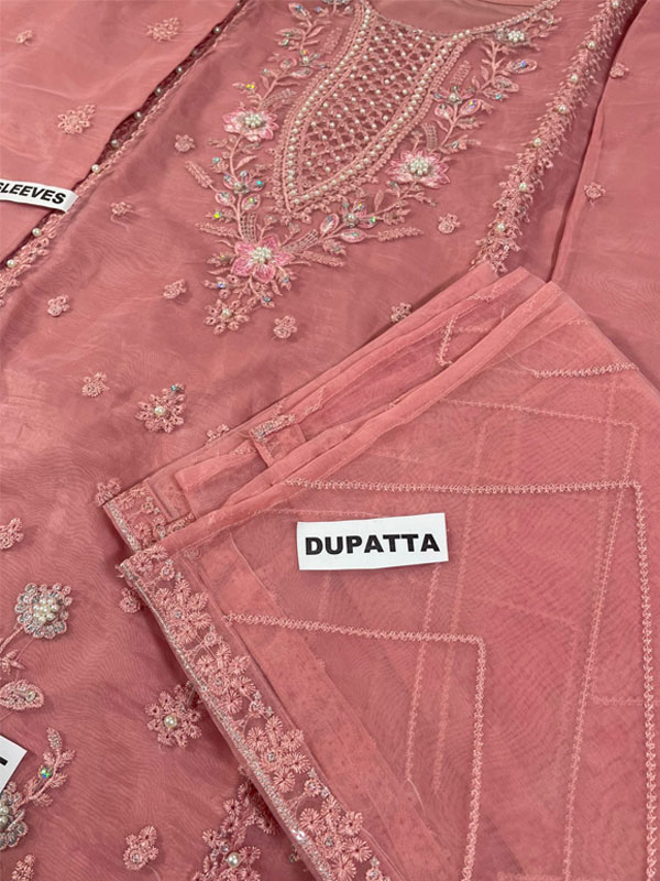 Stitch Organza Heavy Embroidered Dress With Organza Embroidered Dupatta (ST-04)	