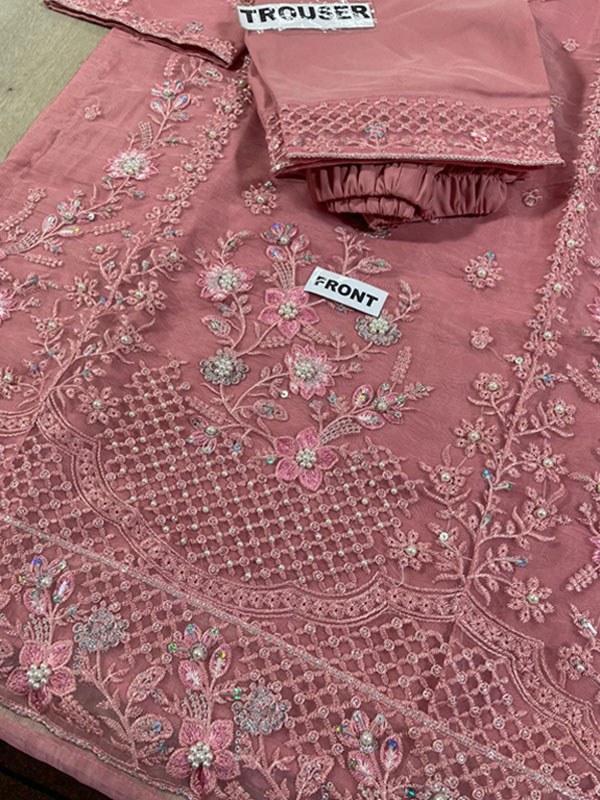 Stitch Organza Heavy Embroidered Dress With Organza Embroidered Dupatta (ST-04)	