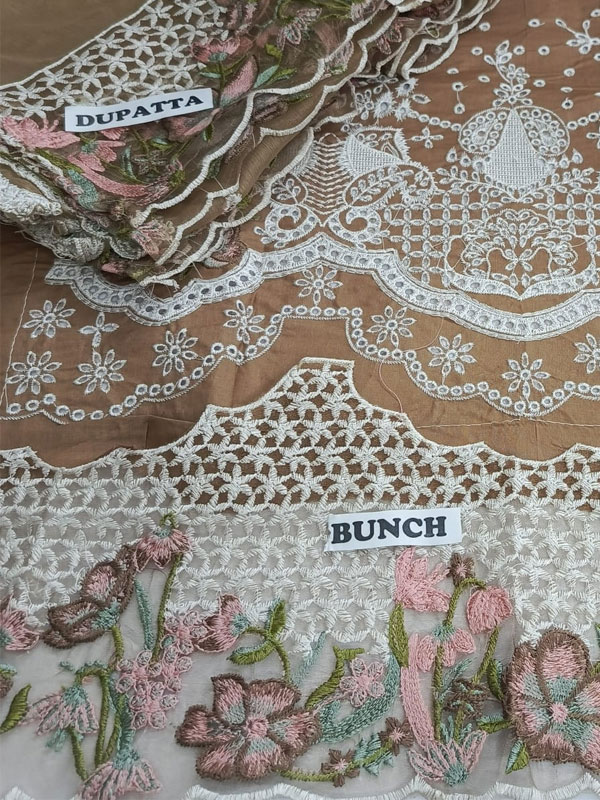 Cotton Heavy Embroidered Dress With Embroidered Chiffon Dupatta (Unstitched) (DRL-2344)