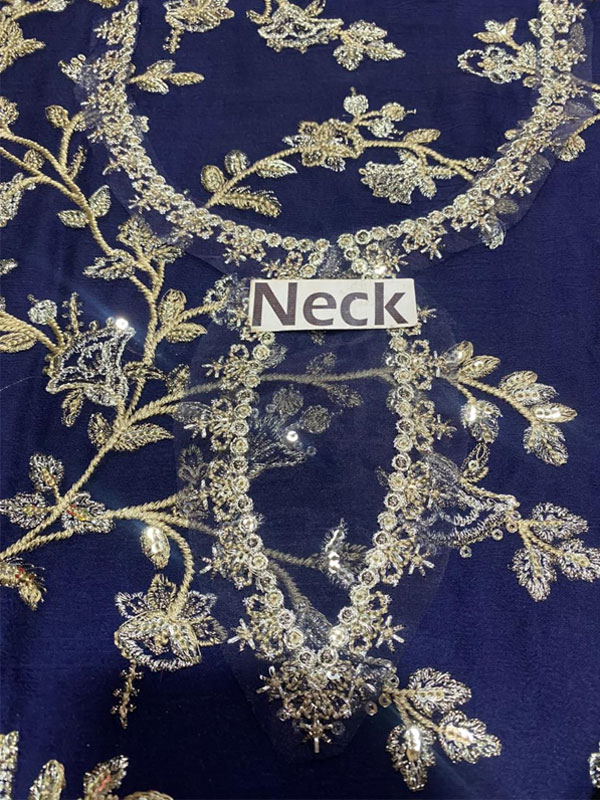  Chiffon Heavy Embroidered Dress With 4-Sided Embroidered NET Dupatta (Unstitched) (CHI-1086)