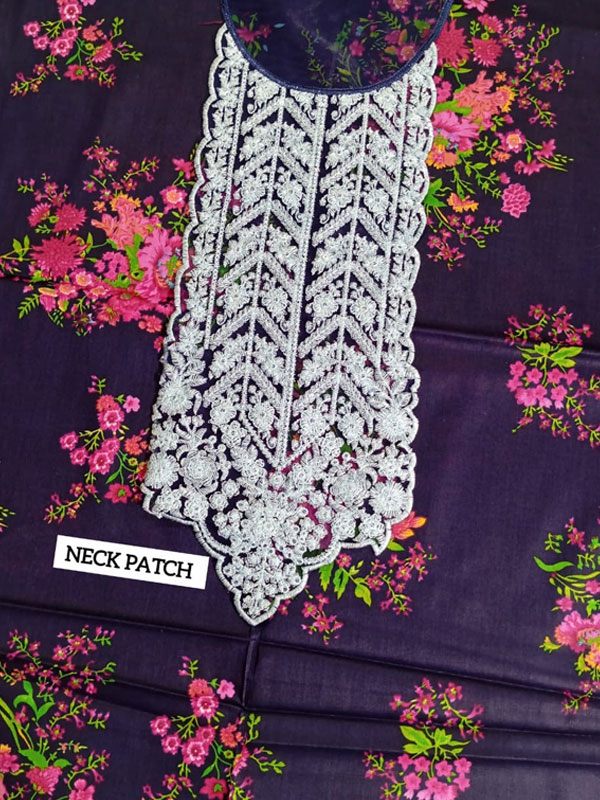 Digital Printed Lawn Embroidered Dress With Chiffon Embroidered Dupatta (Unstitched) (DRL-2352)