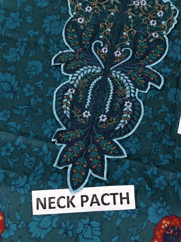 Digital Printed Lawn Embroidered Dress With Chiffon Embroidered Dupatta (Unstitched) (DRL-2355)