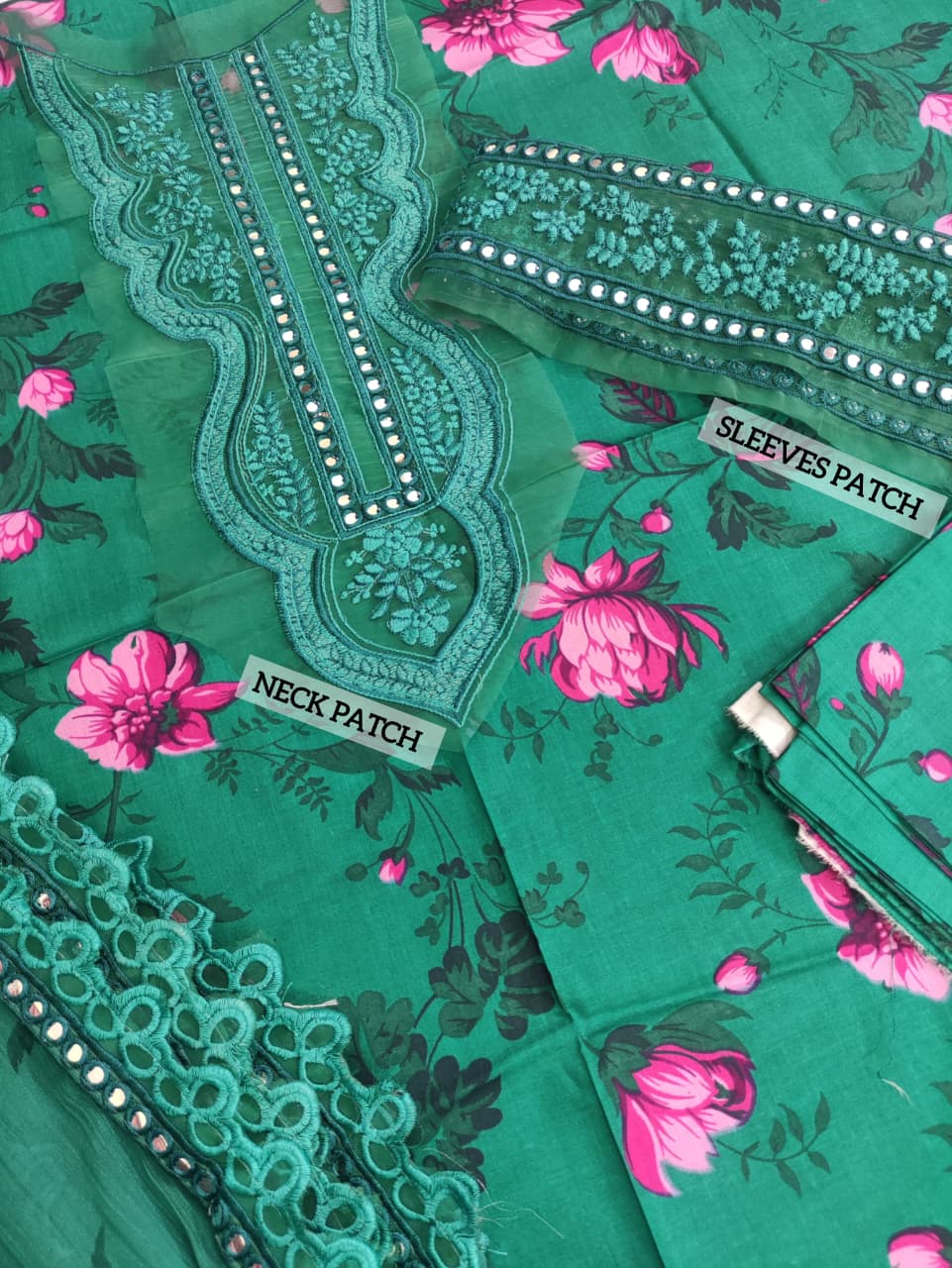 Aneela’s Digital Printed Lawn Embroidered Dress With Chiffon Embroidered Dupatta (DRL-2356) 