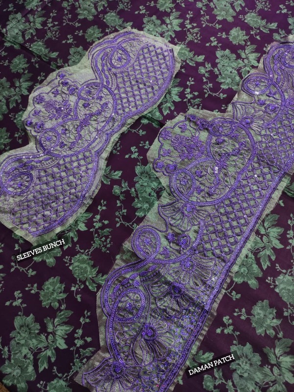 All-Over Printed Embroidered Lawn Dress with 4-Sided Embroidered Chiffon Dupatta (Unstitched) (DRL-2372)