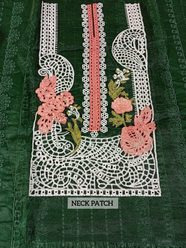 Lawn Chckenkari Heavy Embroidered Dress With Chiffon Heavy Embroidered Dupatta (Unstitched) (DRL-2381)