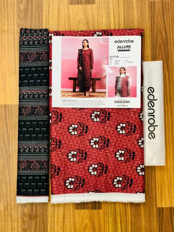  Digital Printed Lawn 3 PCs Dress With Printed Lawn Dupatta (Unstitched) (DRL-2388)