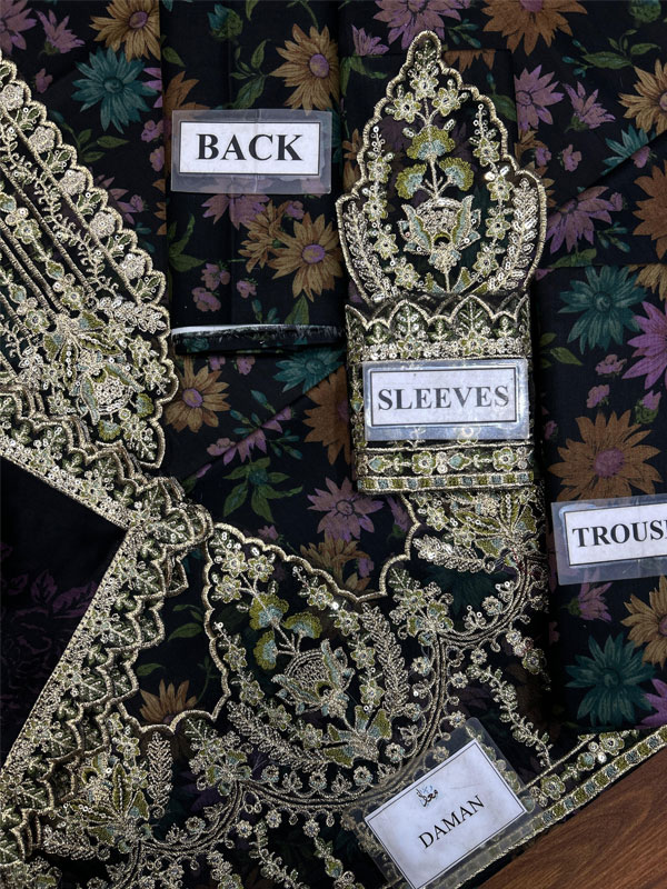 Mohangi Lawn Heavy Embroidered Dress With 4-Sided Chiffon Embroidered Dupatta (Unstitched) (DRL-2412)