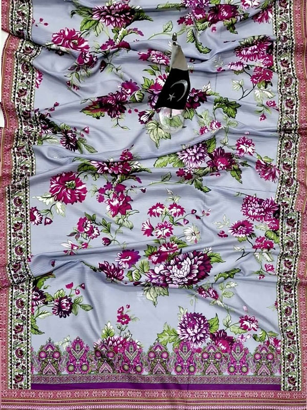 Lawn Headskip Heavy Embroidered Dress With Digital Printed Dupatta (Unstitched) (DRL-2417)