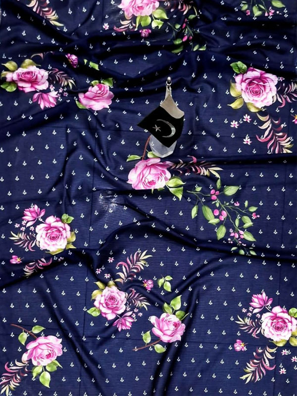 Lawn Headskip Heavy Embroidered Dress With Digital Printed Dupatta (Unstitched) (DRL-2418)