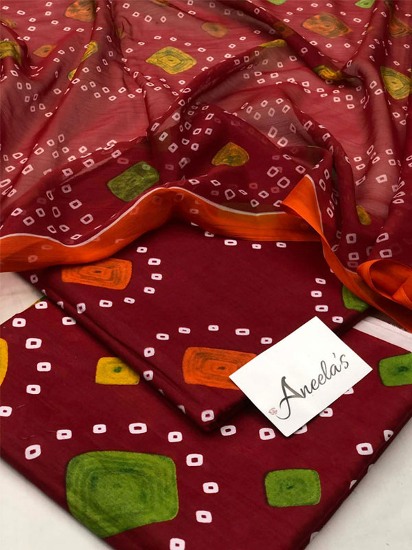 3 PCs Digital Printed Lawn Dress With Printed Lawn Dupatta (Unstitched) (DRL-2424)