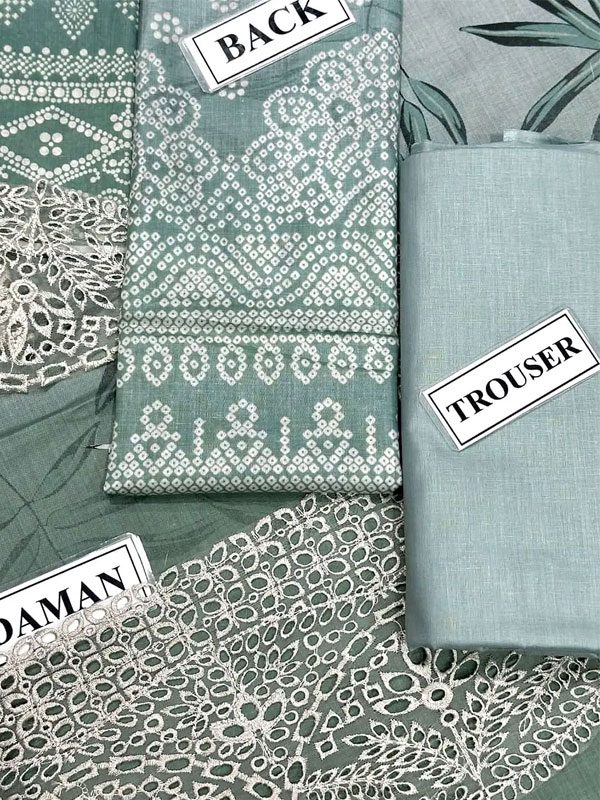 Elegant Embroidered Lawn Dress with 4-Side Emb. Chiffon Dupatta (Unstitched) (DRL-2428)