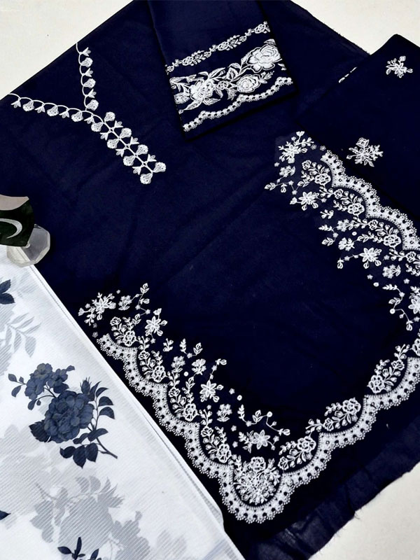 Lawn Heavy Embroidered Dress With Digital Printed Dupatta (Unstitched) (DRL-2439)