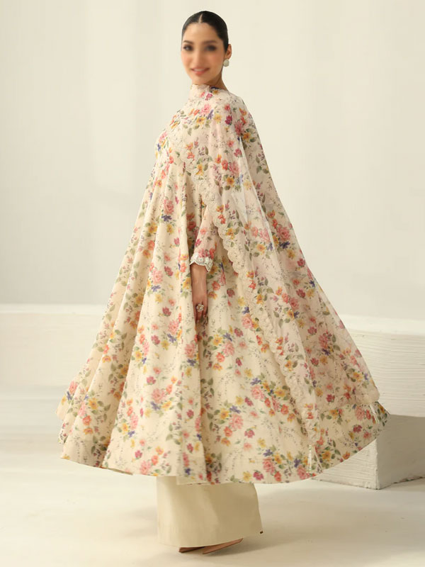 Premium Lawn Heavy Embroidered Dress With 4 Sided Chiffon Embroidered Dupatta (Unstitched) (DRL-2441)