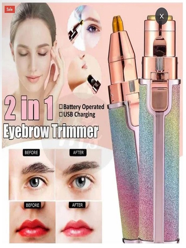 2 In 1 Rechargeable Electric Eyebrow Trimmer + Body Facial Hair Removal
