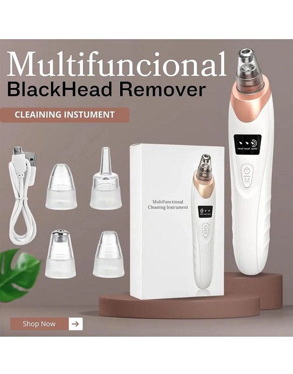 Blackhead Remover Rechargeable & Derma Suction Facial Cleansing Device