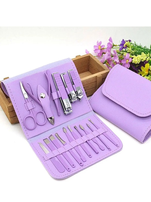 16-in-1 Professional Manicure & Pedicure Kit Grooming Set
