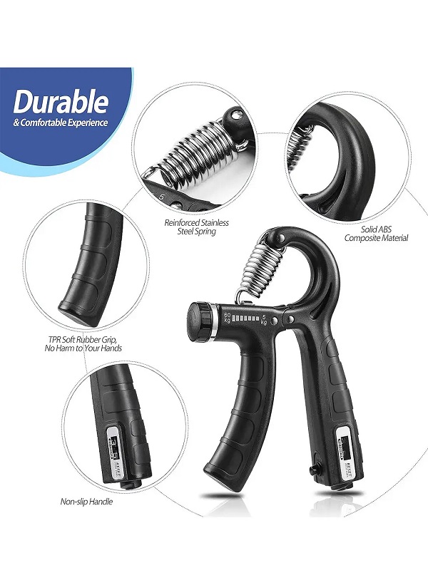 Hand Grip Strengthener with Counter for Gym & Fitness