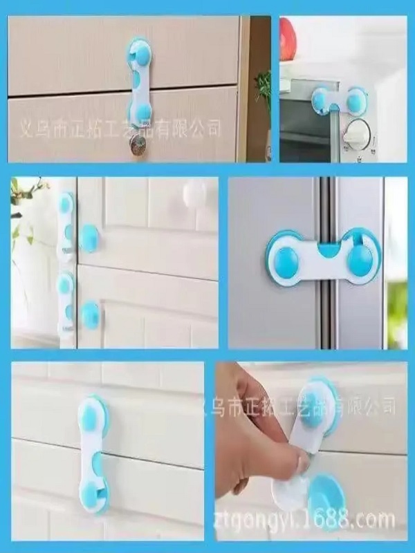 Pack Of 2 Child Baby Safety Locks Drawer Cabinets Fridge Locks Furniture Blockers Doors