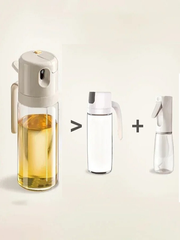 2 in 1 Glass Oil Spray Dispenser Bottle