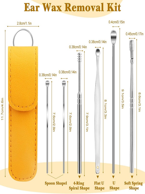 Earwax Removal Tool Kit | 6 Pcs Cleaning Ear Set