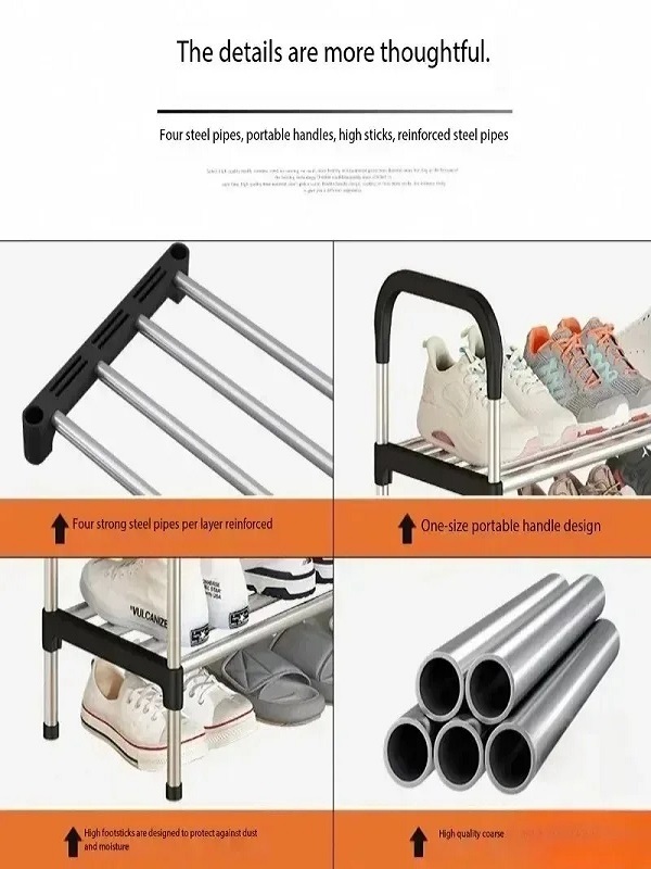6 Layer Steel Shoe Rack Storage Organizer