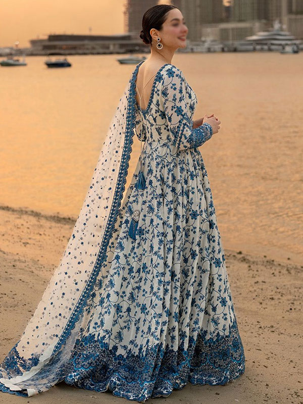 Elegent Heavy Embroidered Lawn Dress With 4 Sided Heavy Embroidered NET Dupatta (Unstitched) (DRL-2455)