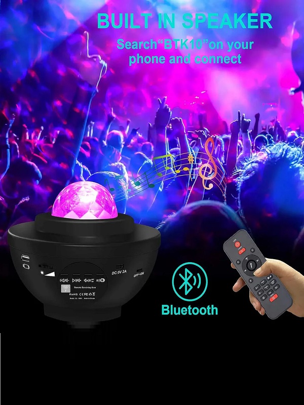 Galaxy Projector Night Light with Bluetooth Music Player 