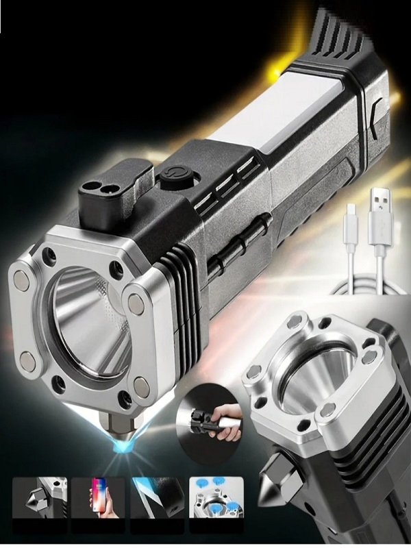 Flashlight with Emergency Glass Breaker