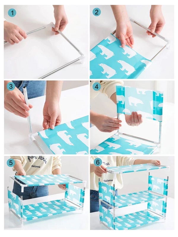 4 Layers Printed Shoe Rack