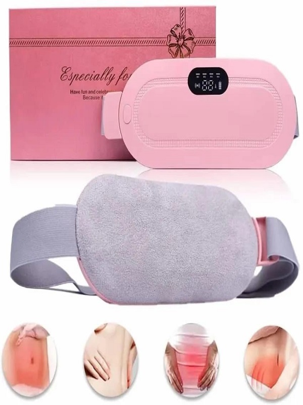 Period Cramp Relief Belt – Portable Electric Menstrual Heating Pad Massager