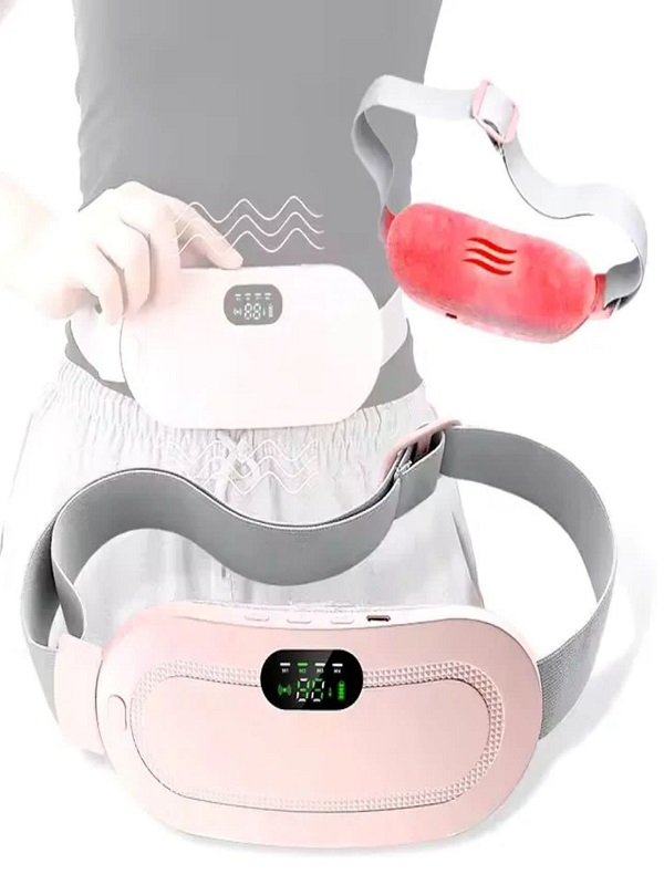 Period Cramp Relief Belt – Portable Electric Menstrual Heating Pad Massager