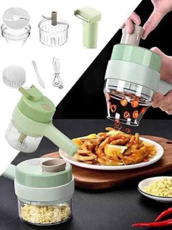 4 in 1 Electric Vegetable Cutter – Multifunctional Chopper, Slicer & Grater