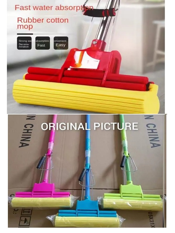 Sponge Squeeze Mop – Self-Wringing Absorbent Floor Mop