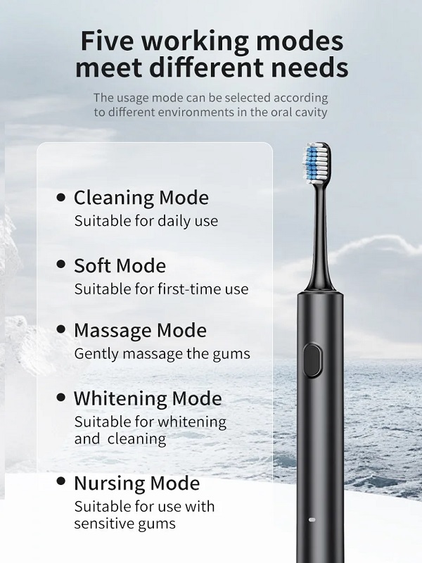 X-3 Sonic Electric Toothbrush Rechargeable – 6 Mode Smart Timer, IPX7 Waterproof
