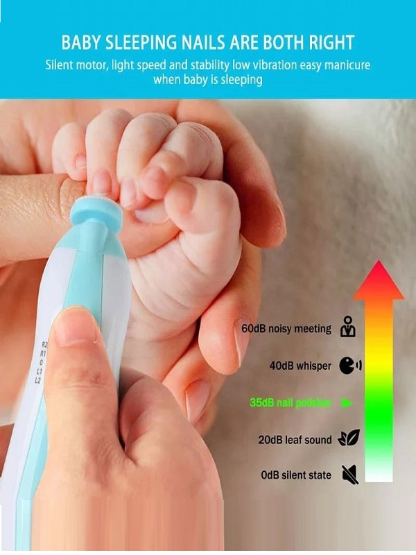 Baby Nail Clippers 6 in 1 – Safe Electric Baby Nail Trimmer Kit