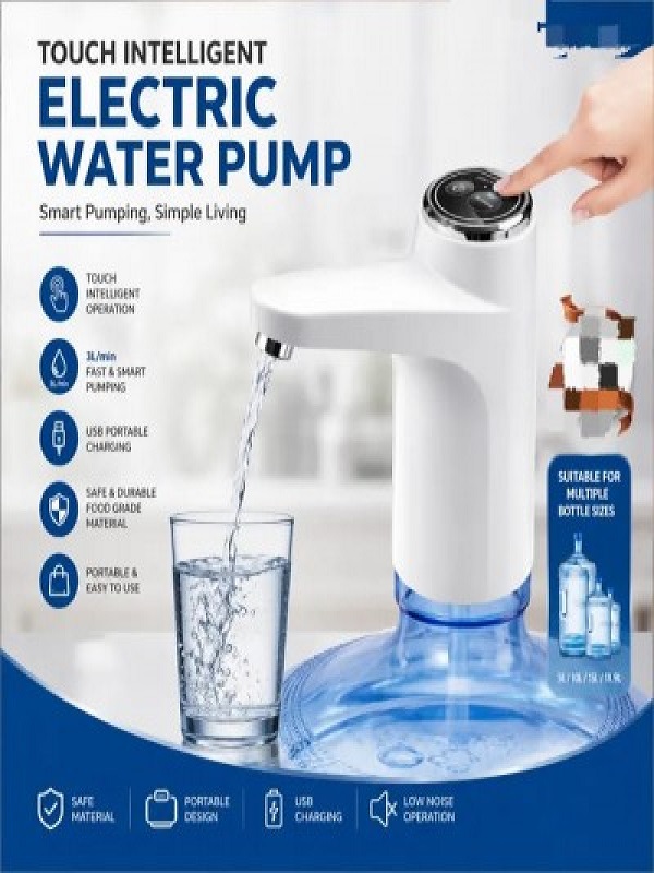 Portable Electric Water Bottle Dispenser Pump – USB Rechargeable, Smart & Hygienic