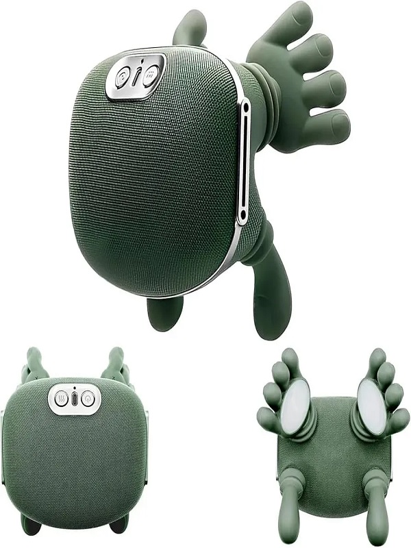 Portable Neck and Shoulder Massager with Heat – Cordless 5-Finger Kneading Massager