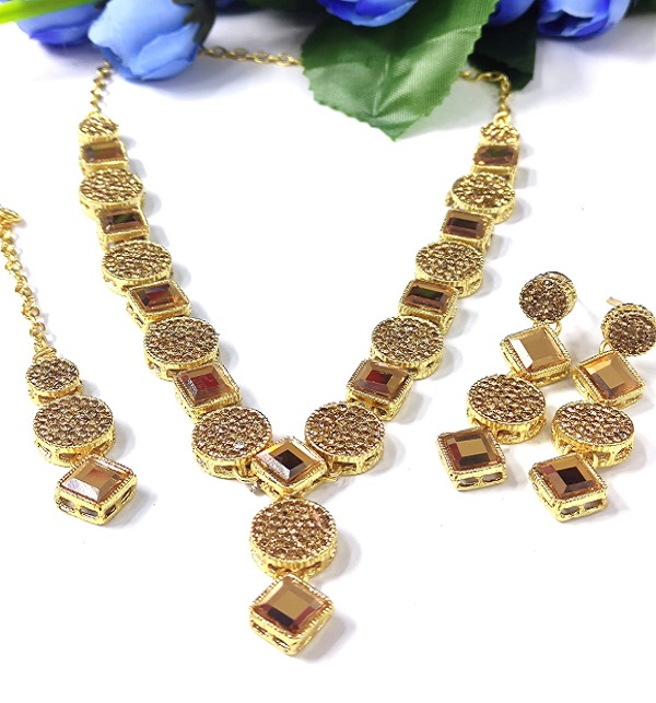 Stylish Necklace Set With Earring & Tikka (PS-473)