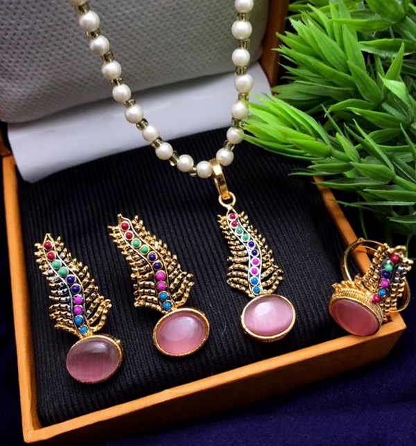 Beautiful Egyptian Jewelry Set With Earring & Ring (PS-510)