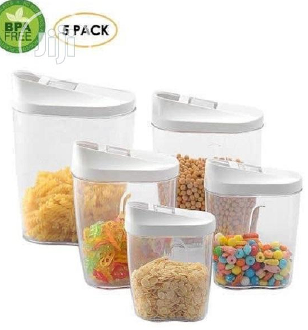 10 Piece Food Cereal Snack Container Storage Set (5 Container + 5 Cover)