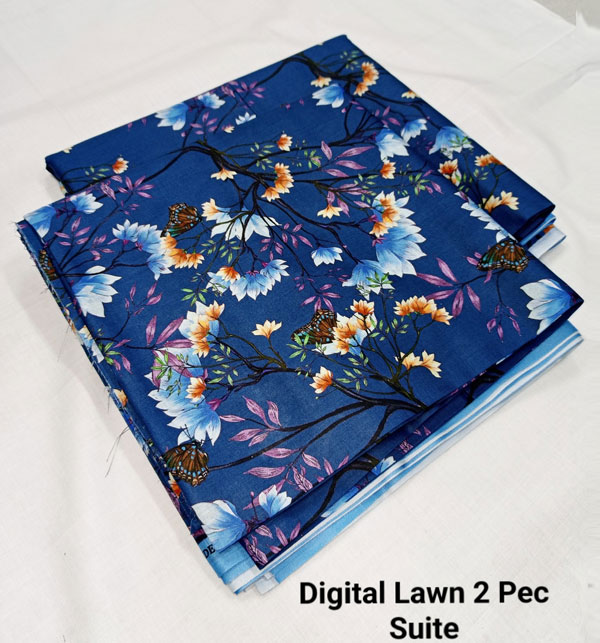 2 PCs Digital Printed Lawn Dress 2024 (Unstitched) (DRL-1551)