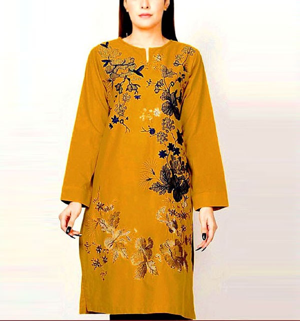 Lawn Embroidered Dress With Embroidered Trouser 2 PCs (Unstitched) (DRL-1662)