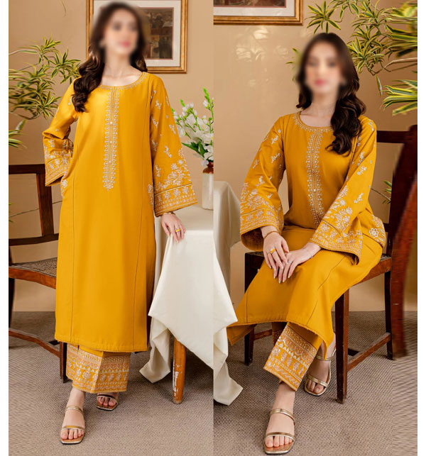 2 PCs Heavy Embroidered Lawn Dress (Unstitched) (DRL-1549)	