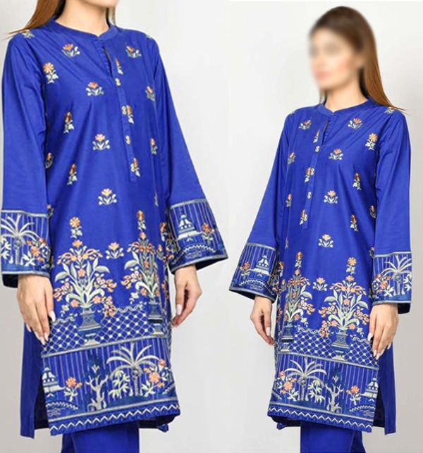 2 Pcs Lawn Embroidered Dress (UnStitched) (DRL-1423)