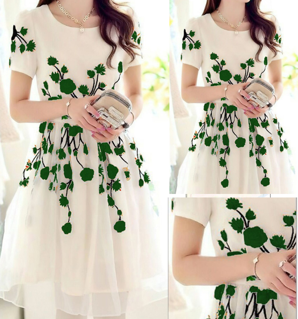 2Piece Embroidered Organza Party Wear Dress 2022 For Girls